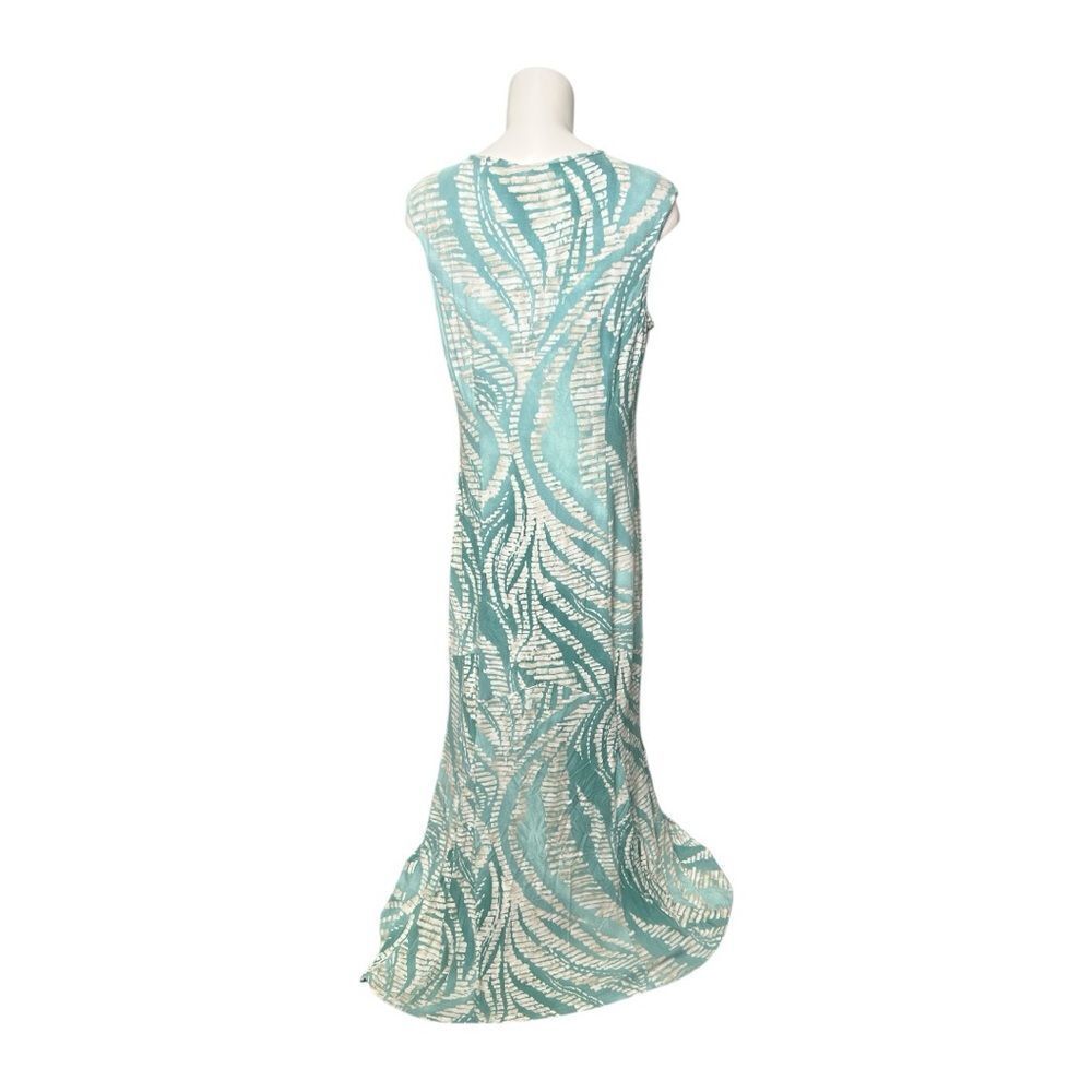 Tommy Bahama Aqua and White Printed Maxi Dress - Picture 4 of 10